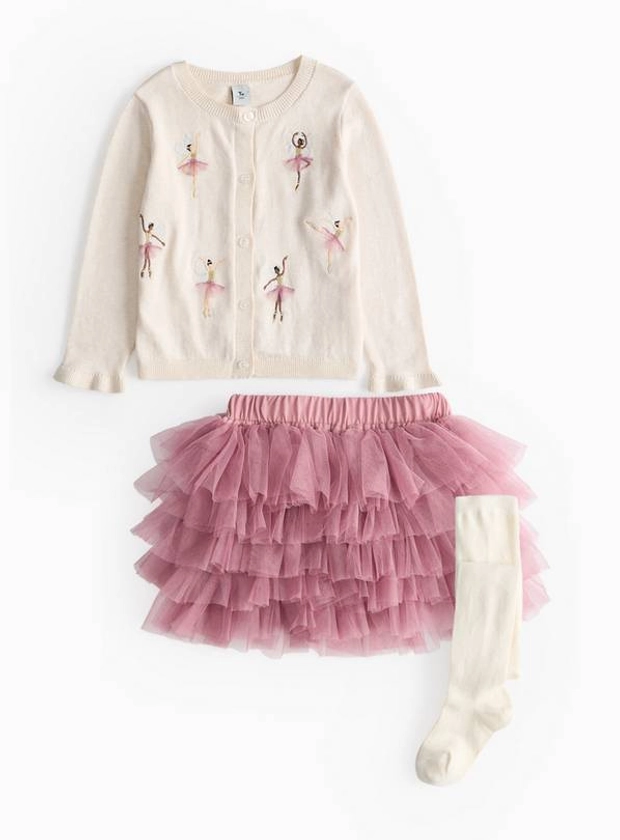 Fairy Garden Knitted Cardigan & Skirt Set 3-4 years