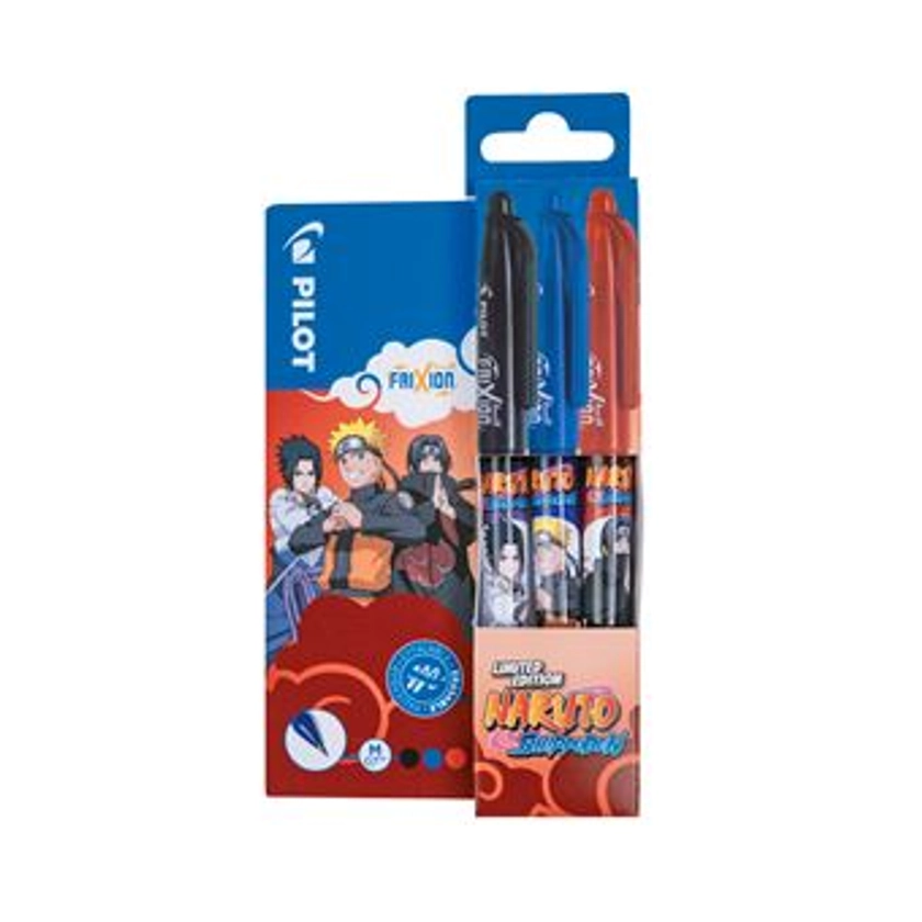 Pochette Carton 3 Stylos roller Pilot Pen Frixion Ball Clicker 07 Naruto