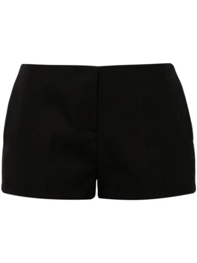 The Attico black tailored wool mini shorts | Browns