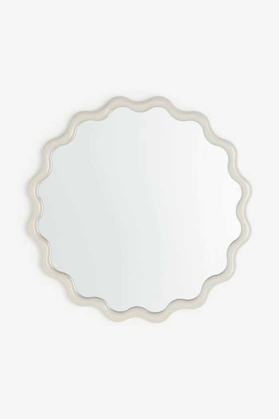 Miroir ondulé - Beige clair - Home All | H&M FR