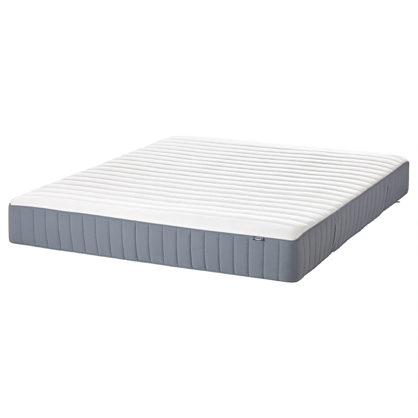 VALEVÅG Pocket sprung mattress - medium firm/light blue Standard King