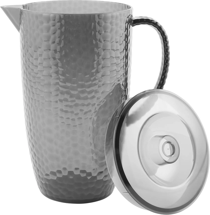 Cambridge CM07652GEU7 Fete 2 Litre Serving Jug, Grey Diamond Effect BPA Free Plastic Pitcher for Outdoor/Garden Dining, Lightweight & Sturdy, Reusable for Holiday Homes, Camping, Parties, Easy Clean : Amazon.co.uk: Home & Kitchen