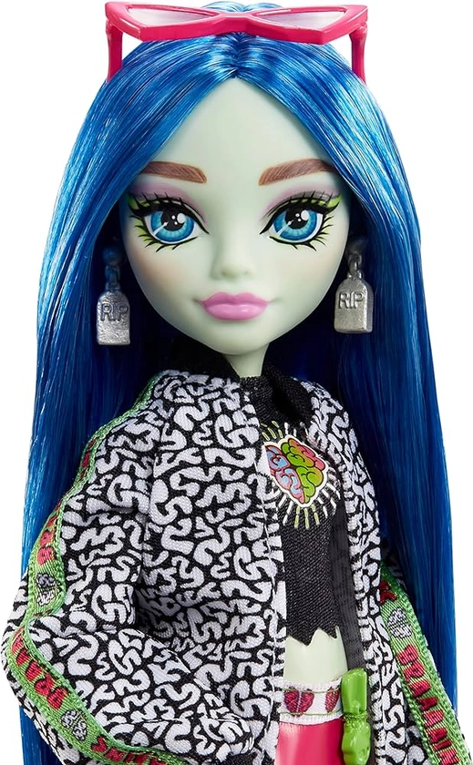 Monster High Ghoulia Yelps Posable Doll (10.3 in) with Blue Hair, Pet and Accessories,for 3 Year Olds and above : Amazon.com.au: Toys & Games
