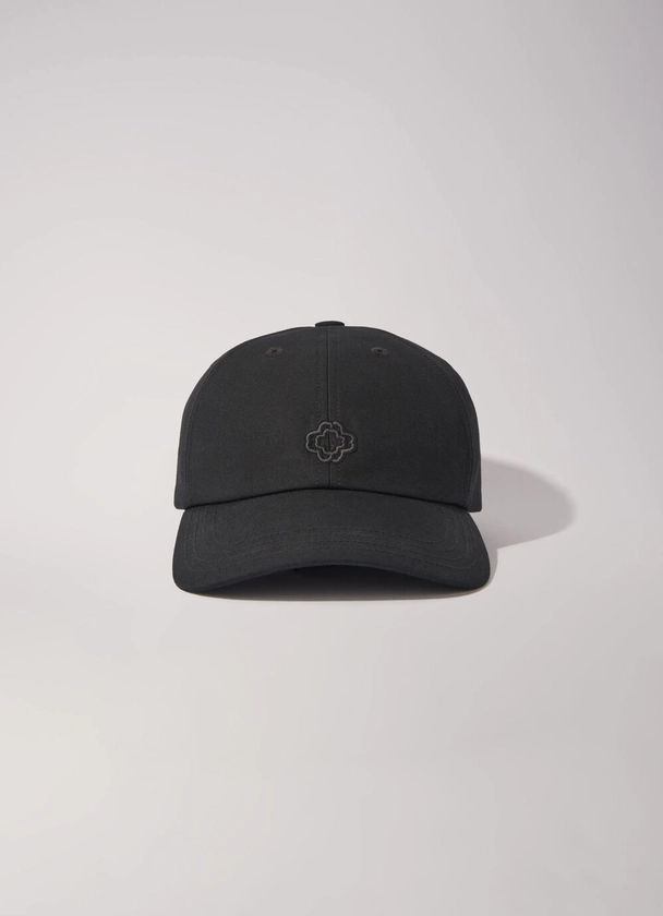 Casquette En Coton Et Boucle Dorée - Noir - Maje