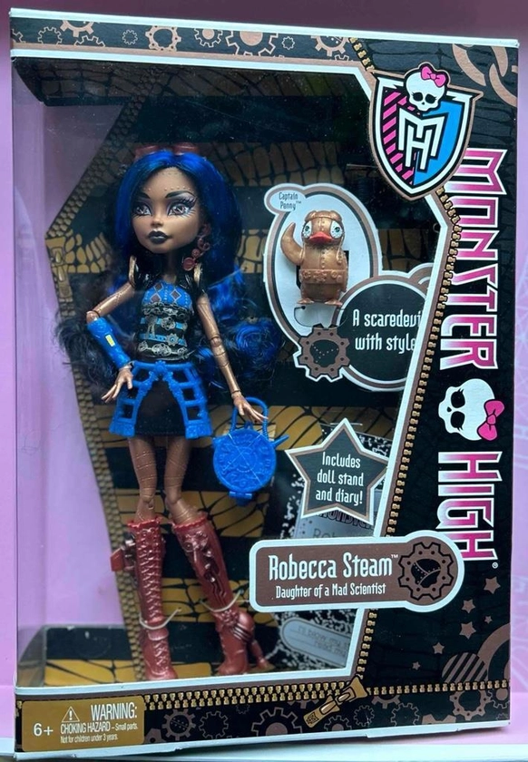 Monster High~Robecca Steam Doll~Daughter of a Mad Scientist~First Wave~NIB~NRFB