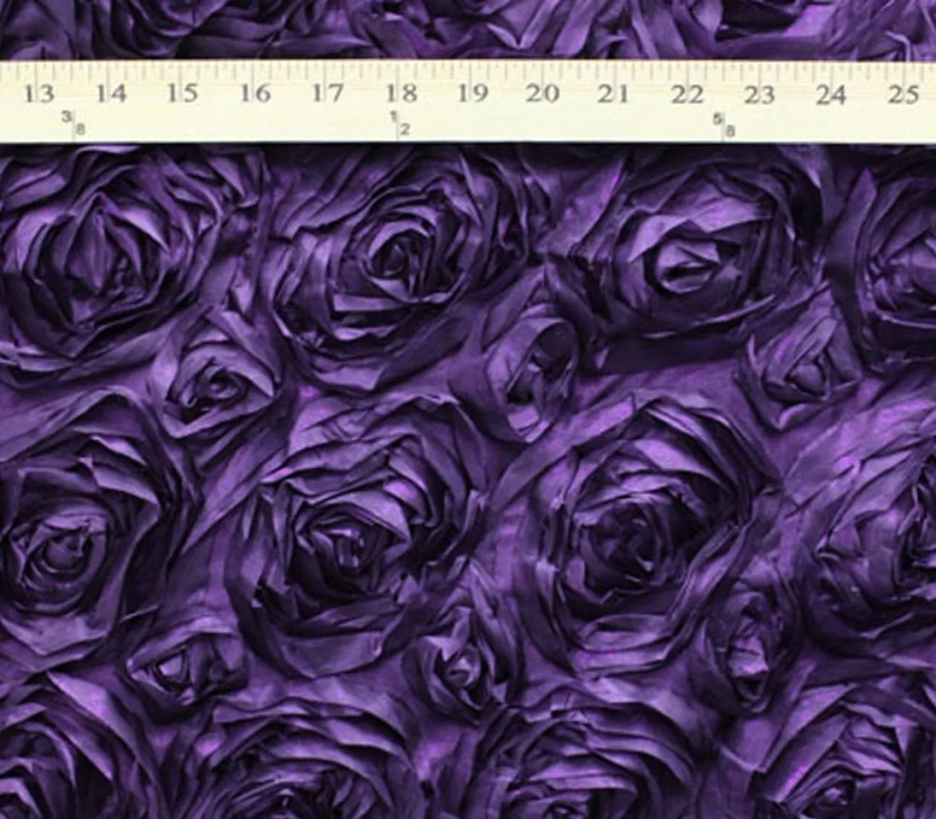 Acrylic Satin Fabric Rosette Violet / 58" Wide/Sold by The Yard