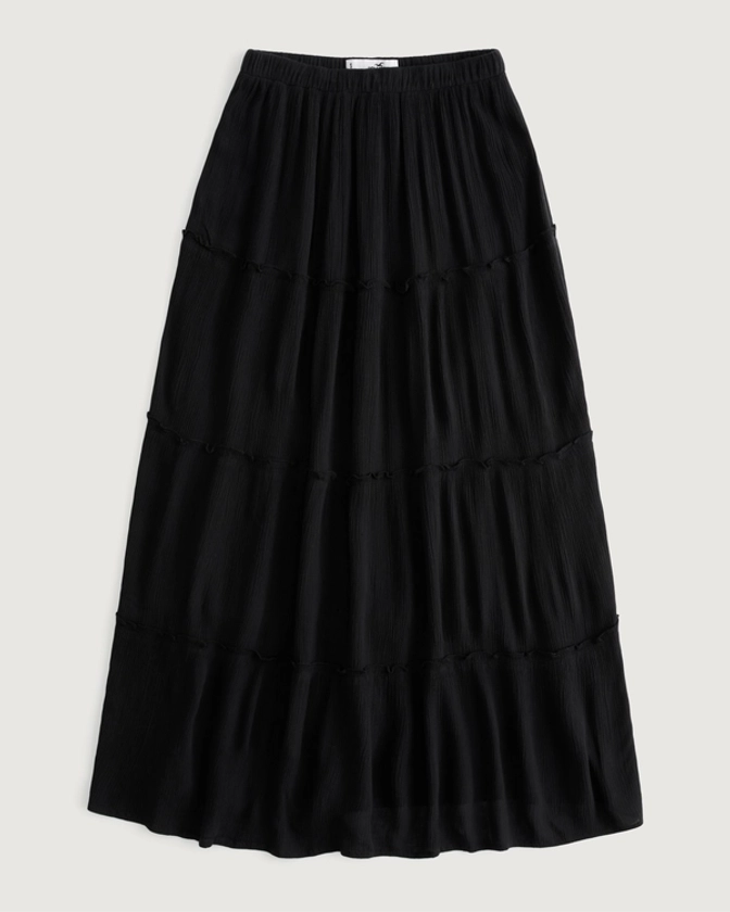 Women's Ultra High-Rise Tiered Maxi Skirt | Women's Sale | HollisterCo.com
