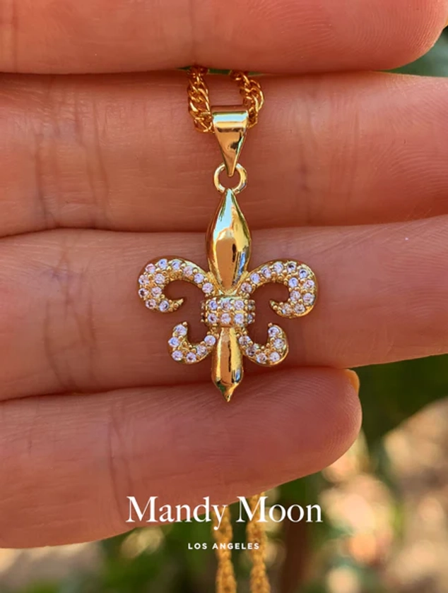 Gold Filled Fleur de Lis Necklace