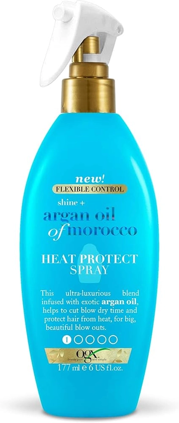 Ogx Flexible Control Shine + Hydrate Argan Oil of Morocco Heat Protect Spray For Damaged & Heat Styled Hair 177mL : Amazon.com.au: Beauty