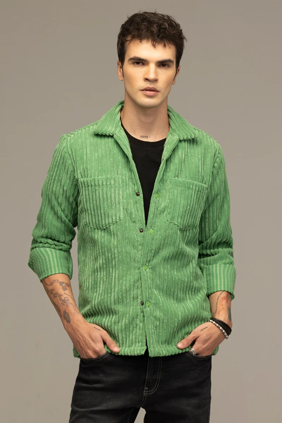 Plush Pulse Green Overshirt