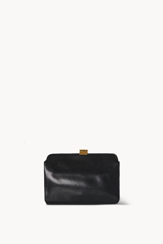 Amazon Clutch Black in Leather – The Row