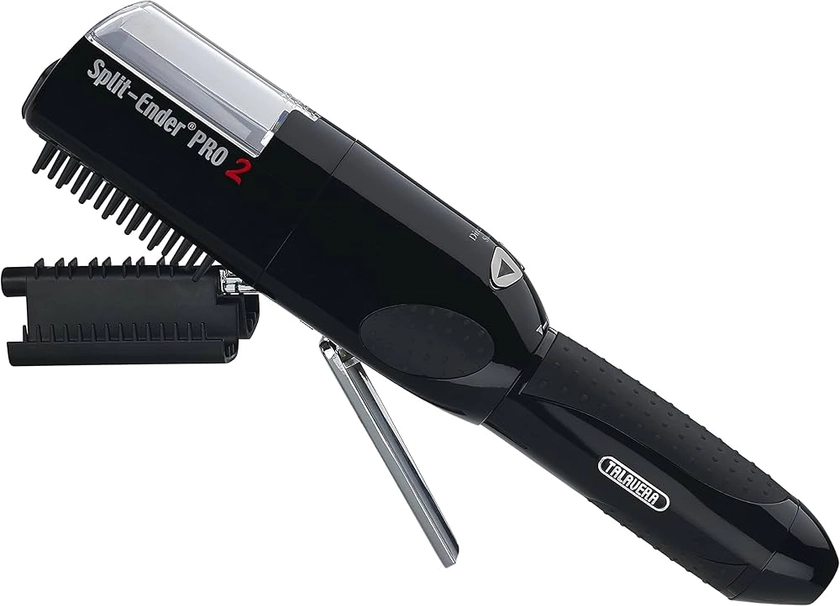 Pro 2 - The Original Cordless Split End Hair Trimmer Automatic Rechargeable Home Tool Hair Clipper 2-in-1 for Dry Damaged Splitting Broken Brittle Straight Curly Frizzy Beauty - Black