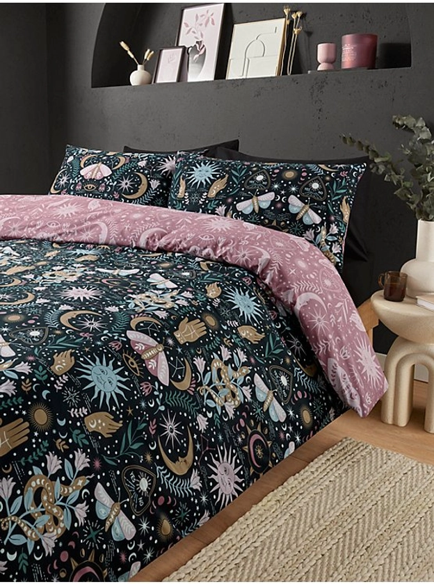 Pretty Mystical Icons Reversible Duvet Set