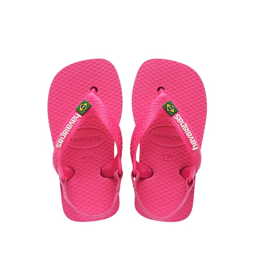 Buy HAVAIANAS Baby Brasil Logo Ii Flip Flops Pink & White 17/18 | Shoes | Tu