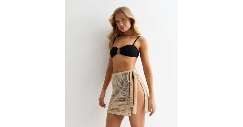 Gold Glitter Crochet Mini Sarong | New Look