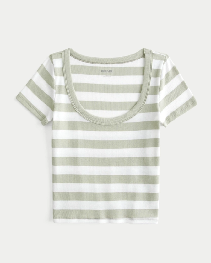 Women's Ribbed Scoop Top | Women's Tops | HollisterCo.com