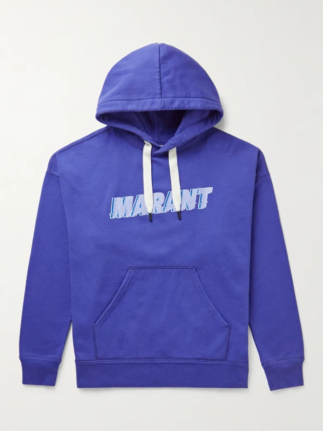 ISABEL MARANT Flash Logo-Print Cotton-Blend Jersey Hoodie