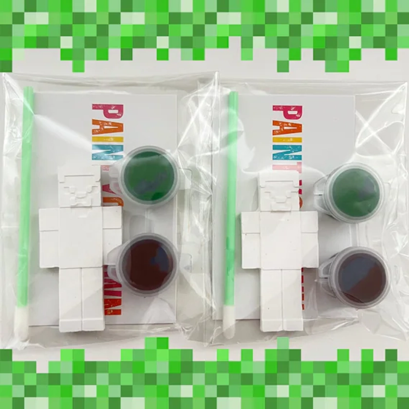 Minecraft Party Bags Paint Your Own Party Bags Fillers Kids Birthday Party Bag Favour Minecraft Party Theme Gifts for Kids - Etsy UK