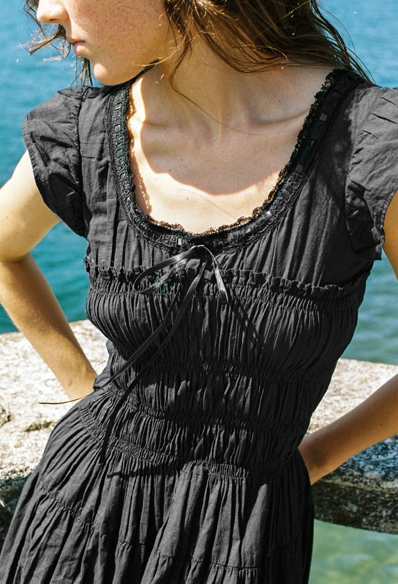 Ciao Lucia Lauretta Dress Black Cotton Voile