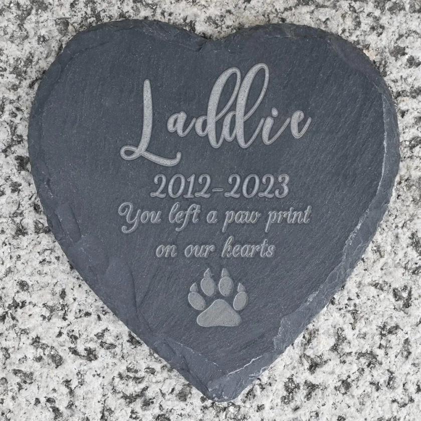 Pet Memorial Stones Personalized, Cat Memorial Gifts, Dog Memorial Gifts for Loss of Dog, Loss of Pet Sympathy Gift Dog, Dog Gifts, in Memory of Pet Gifts, 4''×4''/10×10cm
