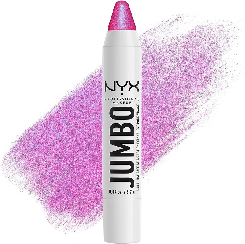 NYX Professional Makeup Crayon Highlighter pour le Visage Jumbo Multi-Use Face Stick, Couleur Intense, Crayon Highlighter Multi-usages avec Huiles de Soin, Couleur : Blueberry Muffin (04)