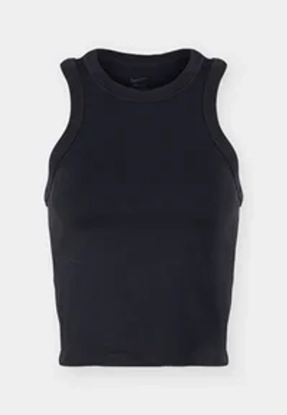 Nike Performance ONE FITTED CROP TANK - Top - black - Zalando.co.uk