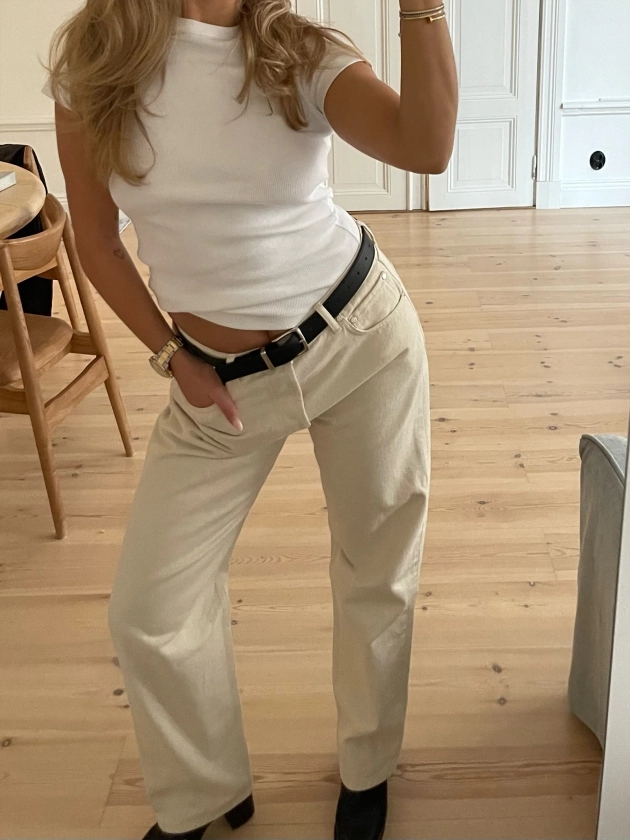 Relaxed Jeans Cream - Cream