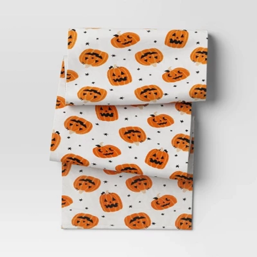 72"x14" Halloween Pumpkin Table Runner Orange - Hyde & EEK! Boutique™