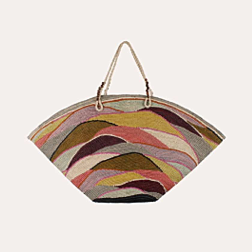 Sac panier Vague XL raphia