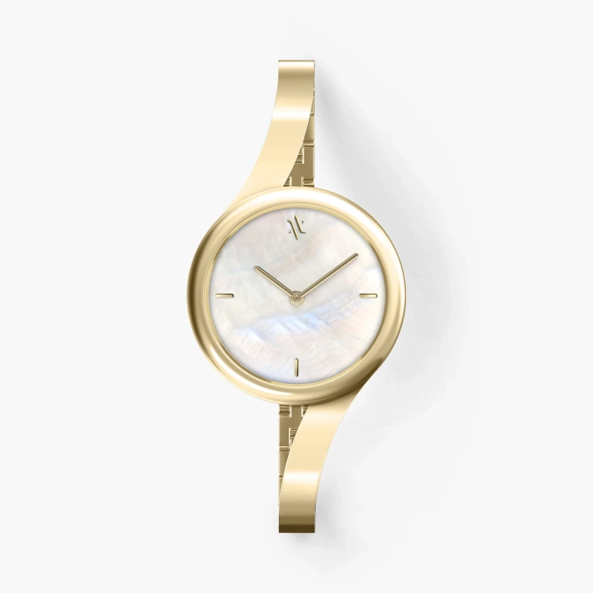 CLAIRE Pearl Watch in Yellow Gold | VANNA