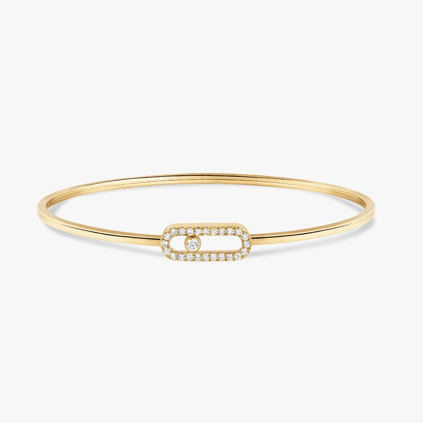 Move Uno Diamond Bangle in Yellow Gold | Messika 12057-YG