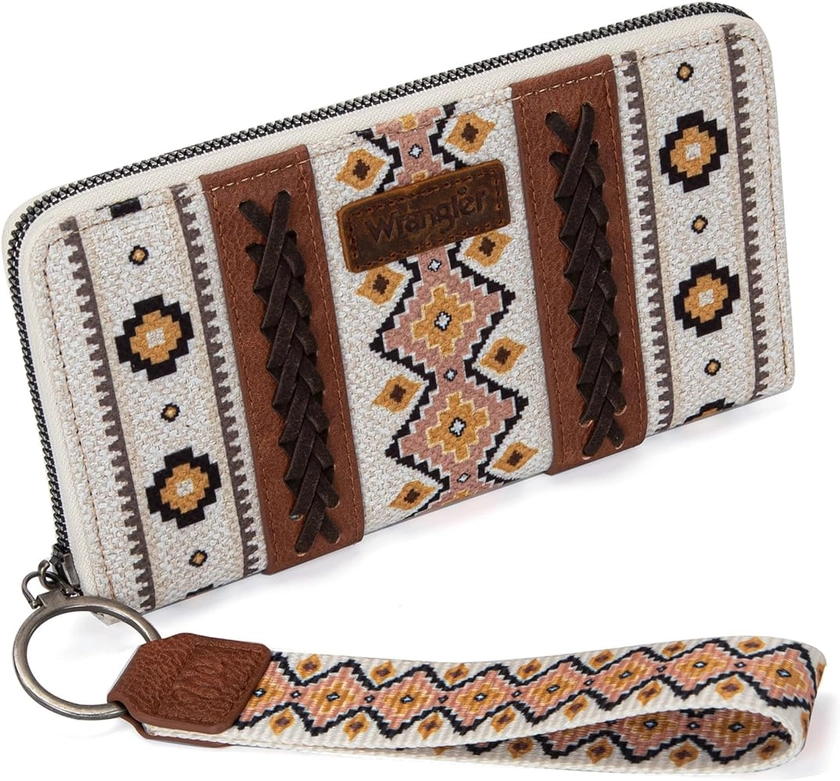 Montana West × Wrangler Wristlet Western Wallet Boho Aztec Credit Card Holder for Women