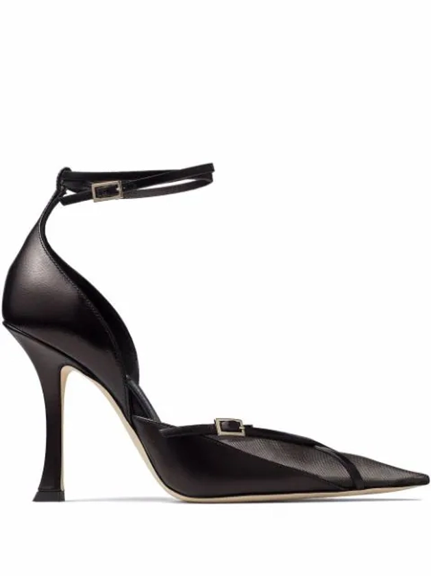 Jimmy Choo x Mugler Mesh Panelled Pumps - Farfetch