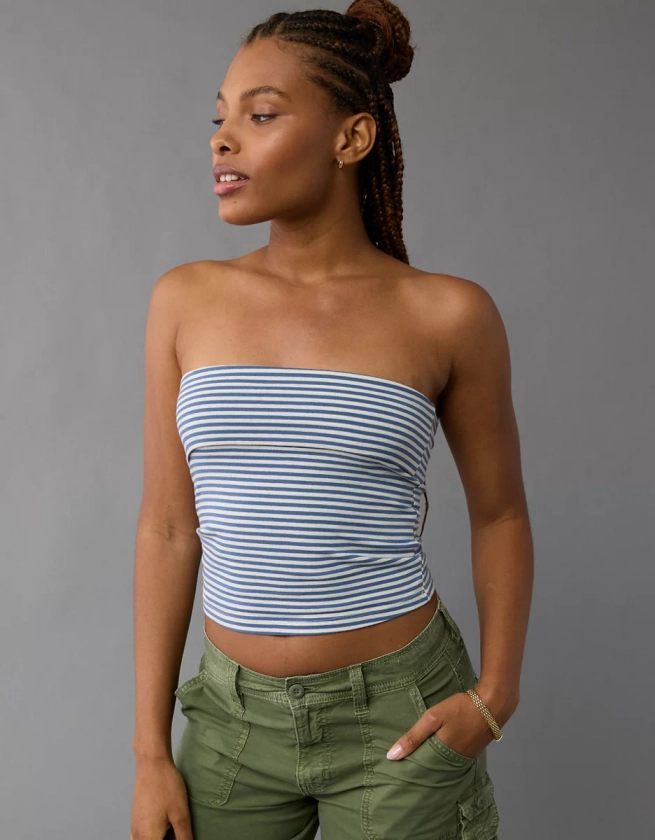 AE It Knit Foldover Tube Top