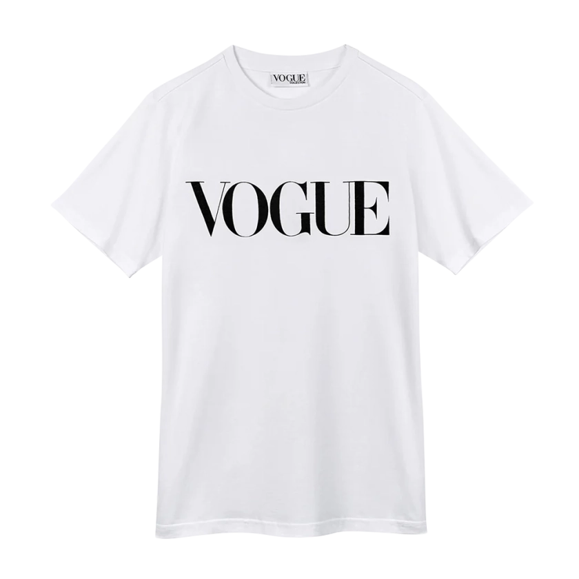 VOGUE T-Shirt White Logo Black Print - Vogue Official Store