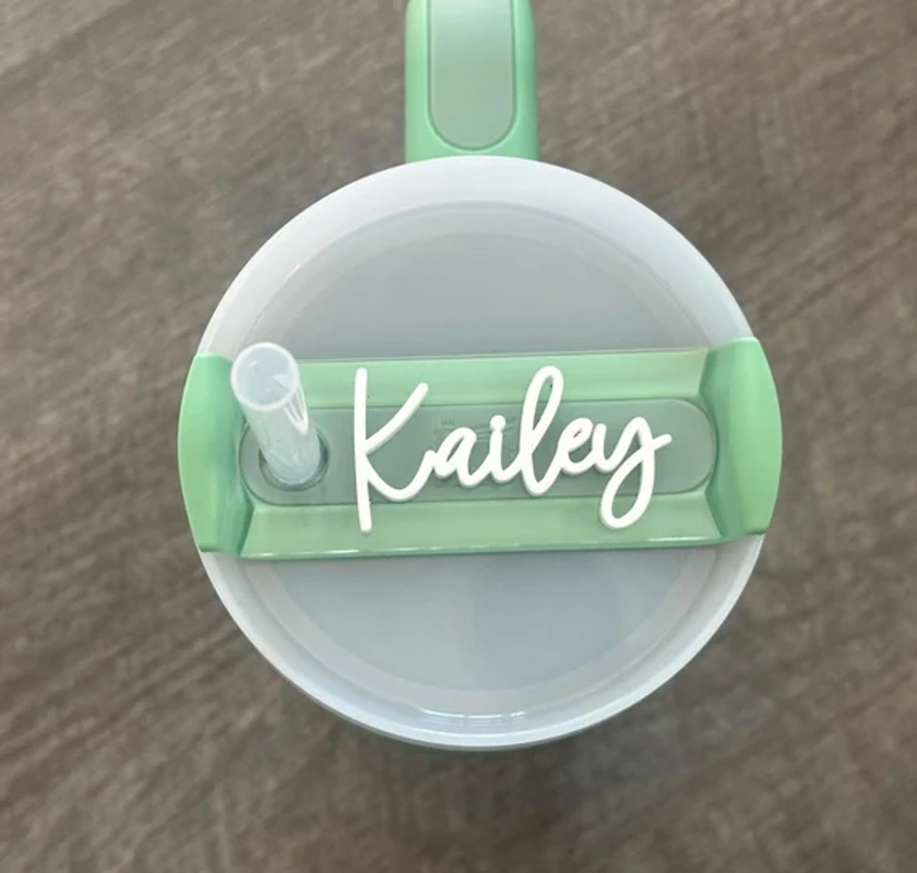 Stanley Name Plate Tumbler Name Topper/Tag. 2.0. 20oz, 30oz 40oz personalized quencher tag. Acrylic Tumbler Tag