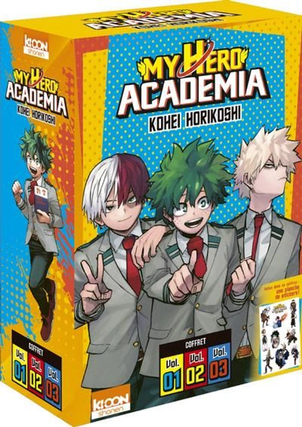 My hero Academia - coffret tomes 1 à 3