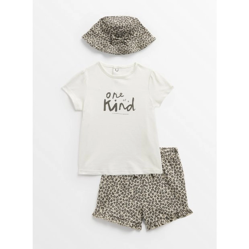 Buy Animal Print T-Shirt, Shorts & Hat Up to 3 mths | Outfits and sets | Tu