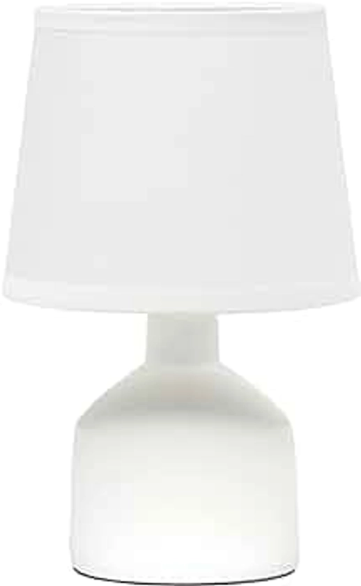 Simple Designs LT2080-OFF Mini Bocksbeutal Concrete Table Lamp, Off White