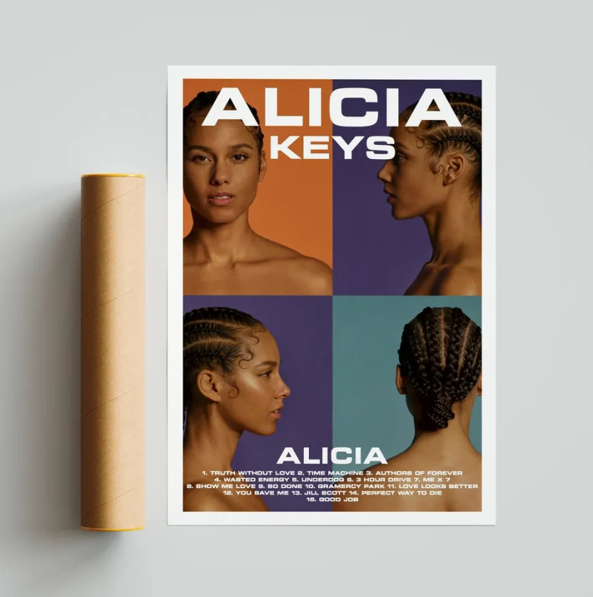 Alicia Keys,Alicia Keys Art,Album Cover Poster,Poster Print Wall Art,Custom Poster sold by Sturdy Lizard | SKU 3562463 | Printerval UK