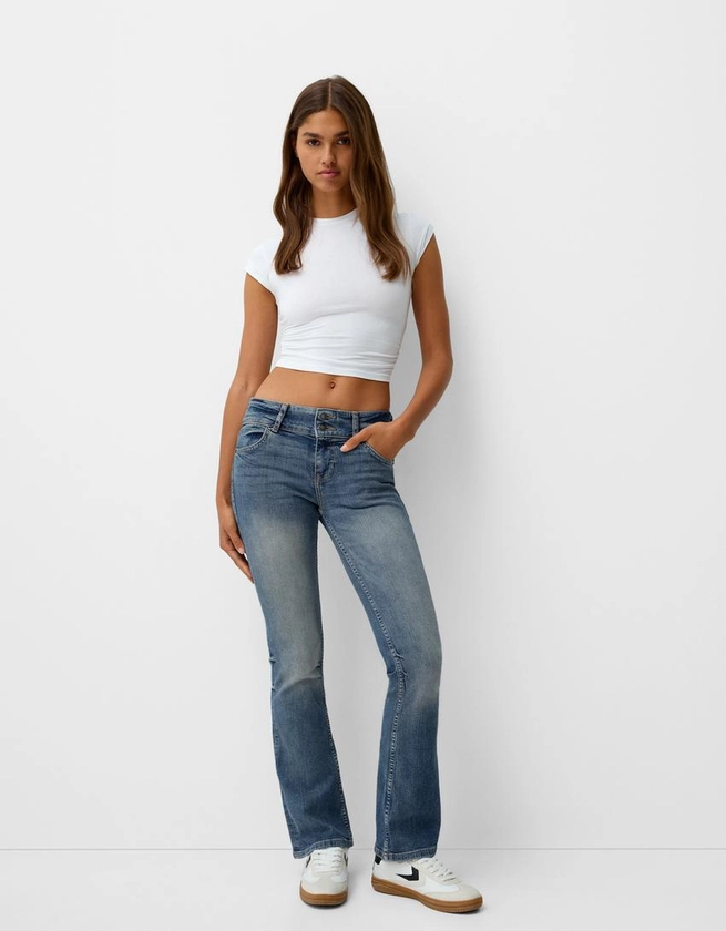 Low waist boot-cut jeans - Pants - BSK Teen