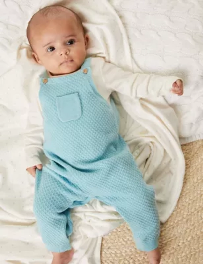 Knitted Dungarees (7lbs-1 Yrs) | M&S Collection | M&S