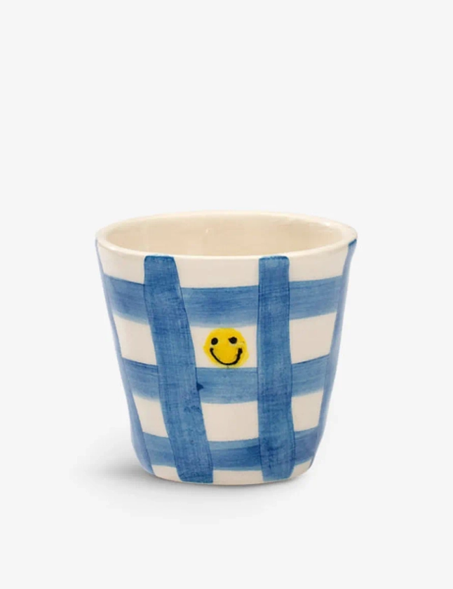 Coupe d'expresso Smiley Blue Checkered Smiley Trouva