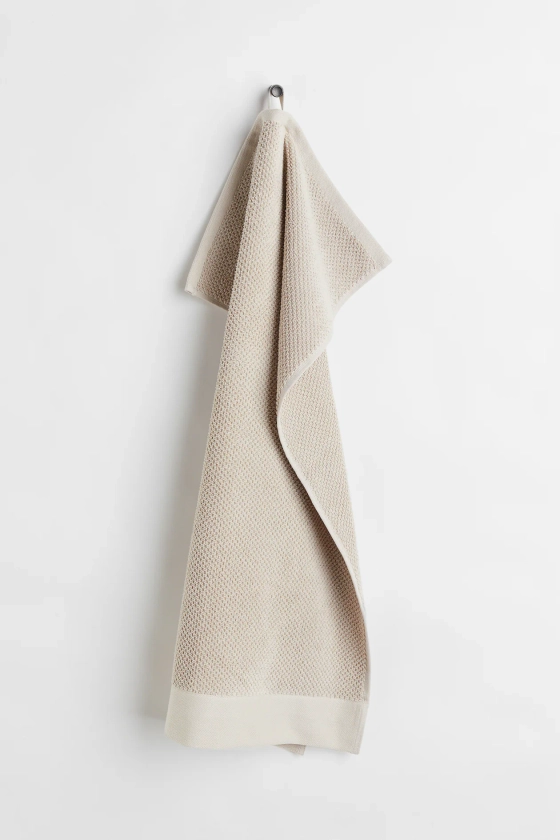 Cotton Terry Hand Towel - Light beige - Home All | H&M US