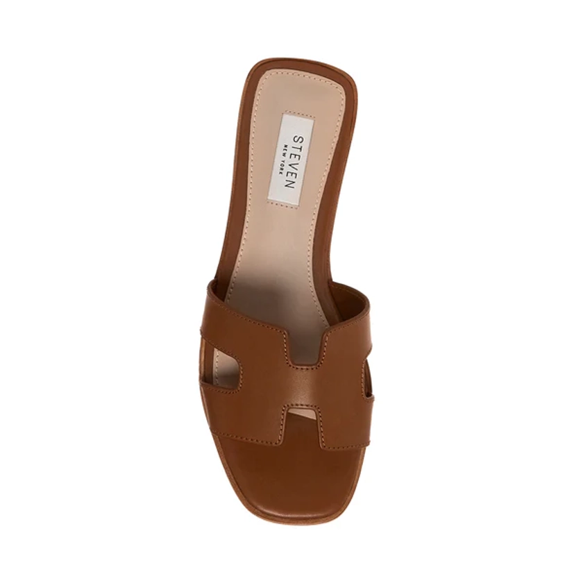 HADYN Tan Leather Women's Slide Sandals | Women's Designer Sandals – Steve Madden Canada
