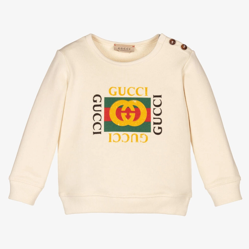 Gucci Ivory Vintage Logo Sweatshirt