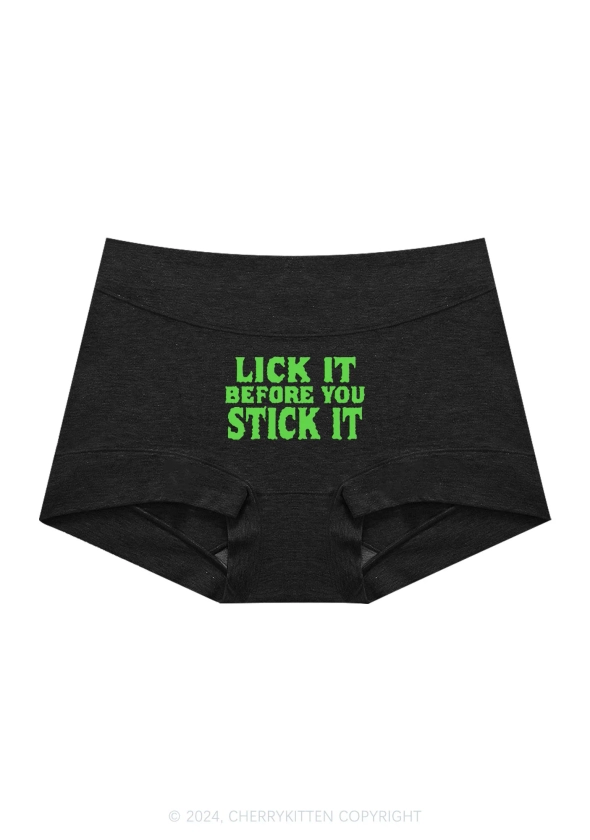 Cherrykitten Lick It Before Stick It Y2K Mid Rise Waist Boyshort Cherrykitten for Sale