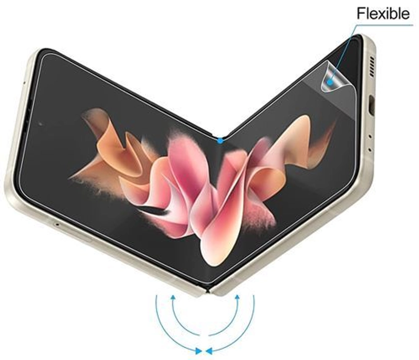 Protection Ecran en Plastique pour Samsung Galaxy Z FLIP 4 [Pack 2] Protecteur Resistant Anti Rayure Ultra Mince Phonillico®