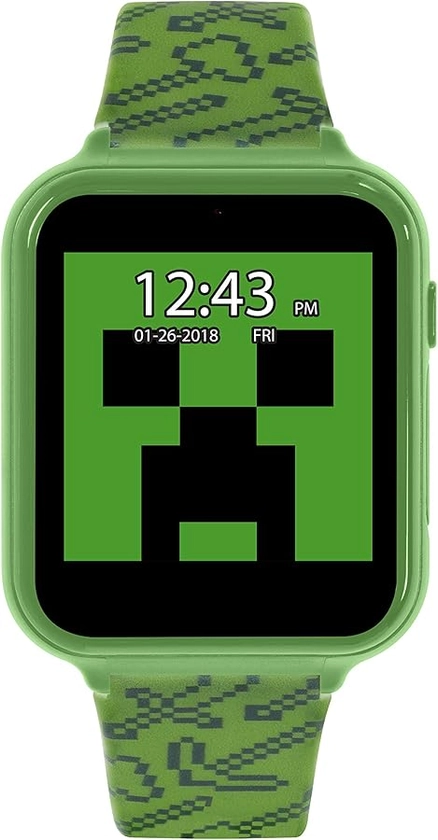 Minecraft Montre Intelligente MIN4045ARG,Alarme, Vert, Sangle