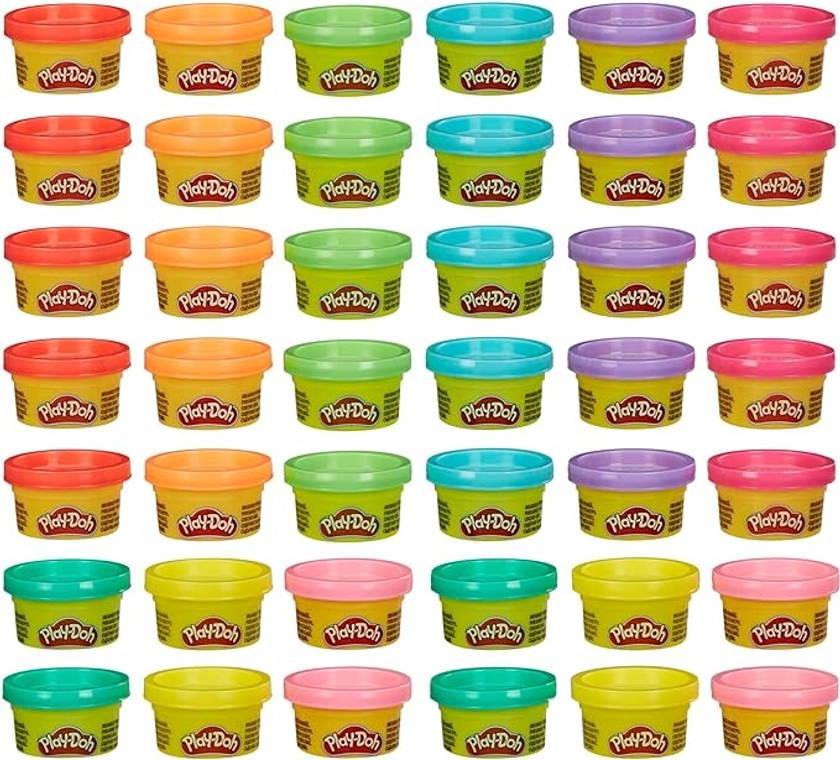 Play-Doh Bulk Handout 42-Pack of 1-Ounce Modeling Compound Cans, Non Candy Halloween Handout Toys & Party Favors, Kids Arts & Crafts, Preschool Toys, Ages 2+ (Amazon Exclusive)